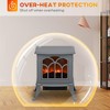 NAYSAYE Indoor Fireplace Freestanding Compact Stove with Flame Effect for Living Room, Gray, 14.8"*9"*17.3" - 4 of 4