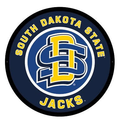 Evergreen Ultra-Thin Edgelight LED Wall Decor, Round, South Dakota State University- 23 x 23 Inches Made In USA
