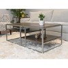 Padena Metal Frame Wood Living Room Coffee Table with Shelf - 4 of 4