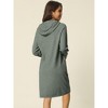 INSPIRE CHIC Womens' Casual Pullover Sweatshirt Long Sleeve Hoodie Dress with Pockets - 4 of 4