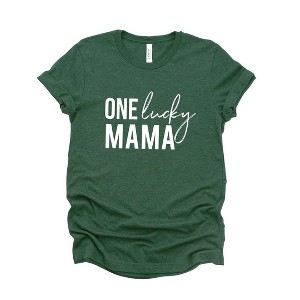 Simply Sage Market Women's One Lucky Mama Short Sleeve Graphic Tee - 1 of 4