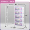 Sorbus 10 Drawers Dresser - Furniture Storage for Bedroom, Closet, Office Organization - Steel Frame, Wood Top, Fabric Bins - 4 of 4