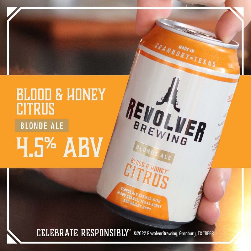 Revolver Blood &#38; Honey Citrus Blonde Ale Beer - 6pk/12 fl oz Cans, 2 of 10