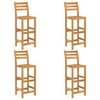 Outdoor Bar Set Natural wood Solid acacia wood Medium Footrest vidaXL - 4 of 4
