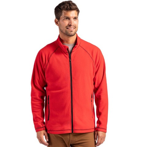 Clique Powder Fleece Full Zip Mens Jacket - Red - L