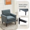 Mid-Century Accent Chair, Modern Upholstered Fabric Accent Armchair, Comfy Upholstered Reading Accent Chairs for Bedroom - 4 of 4