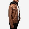 X RAY Mens Lightweight Motorcycle PU Leather Jacket With Faux Shearing Lining - 4 of 4