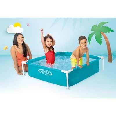 Intex Blue 4-Foot Vinyl Frame Kiddie Pool with Pump