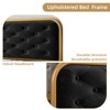 Iron Frame Velvet Sponge KING Bed, LF Diamond Tufted Design, Skin-friendly & Breathable, Sturdy & Durable, 2 Color Options - 4 of 4