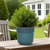 Wooakway 15" Dia Outdoor Indoor Ceramic Planter Pot Decorative Planter with Drainage Hole Patio Flower Pot - 4 of 4