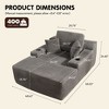 XIZZI 67" Oversized Chaise Lounge Indoor, No Assembly Required, Upholstered Sofa Bed with Throw Pillows & Optional Cup Holder for Extra Comfort - 3 of 4
