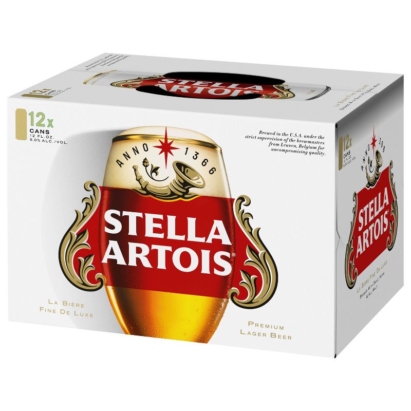 Stella Artois Belgian Ale Beer - 12pk/12 fl oz Cans, 3 of 15