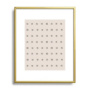 Urban Wild Studio desert check small charcoal Metal Framed Art Print - Deny Designs - 1 of 4