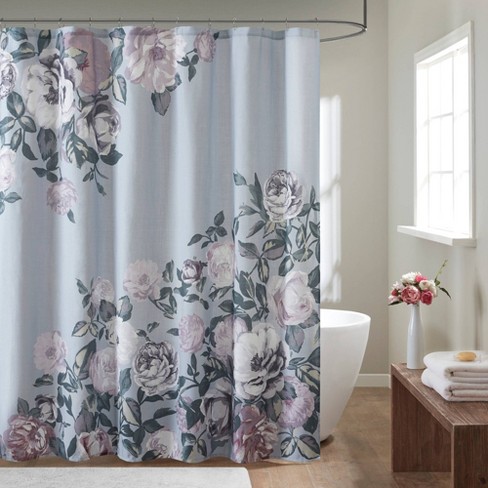 Colissa Cotton Fl Printed Shower, Lavender Shower Curtain Target