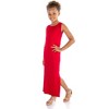 24seven Comfort Apparel Girls Side Slit Maxi Dress - 2 of 4