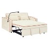 TIRAMISUBEST 3-in-1 Convertible Velvet Sofa Bed with Adjustable Backrest & Storage Bag,55.5-inch Futon for Living Room and Bedroom - 4 of 4