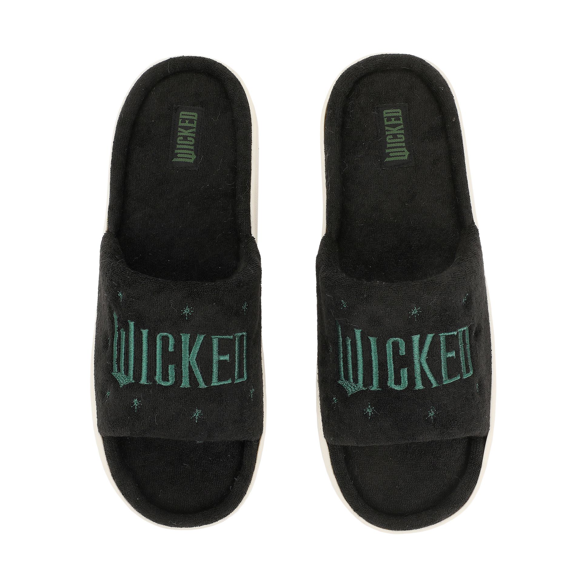 Wicked Embroidered Logo Strap Open Toed Slipper
