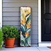 HomeRoots 36" Orange Blue And Green Tropical Floral Solid Wood Porch Sign - 2 of 4