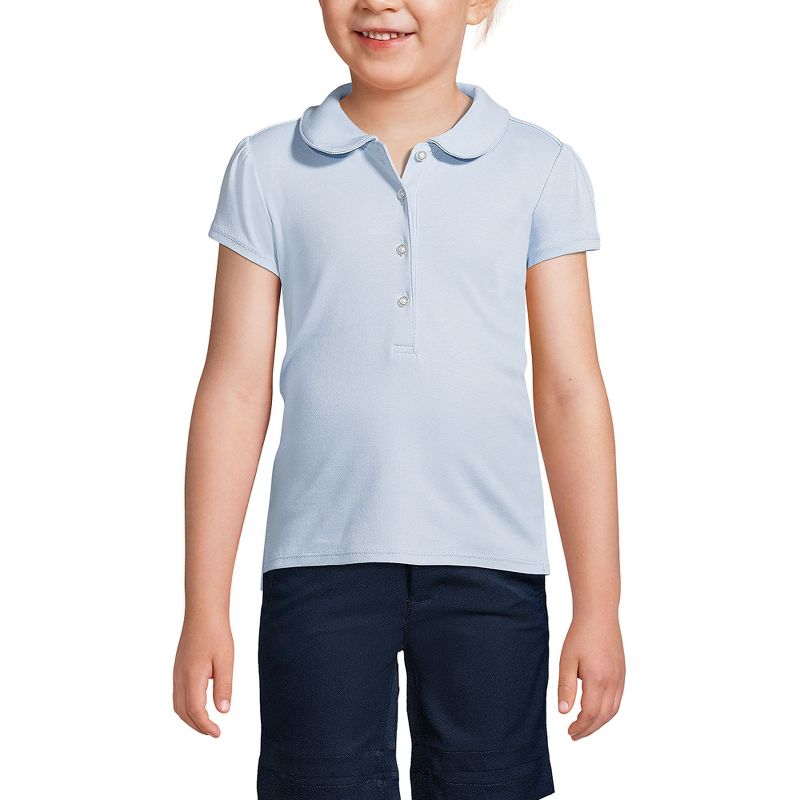 Lands' End Kids Short Sleeve Peter Pan Collar Polo Shirt, 3 of 6