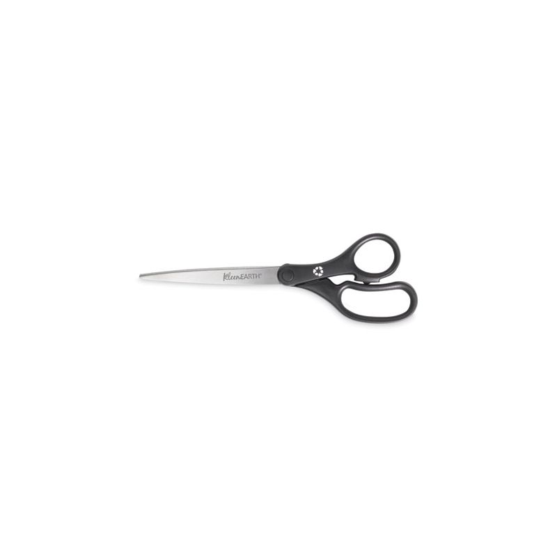 Westcott KleenEarth Basic Plastic Handle Scissors, 9" Long, 4.25" Cut Length, Black Straight Handle, 1 of 3