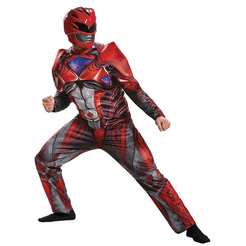 Mens Power Rangers Red Ranger Muscle Costume - Large/x Large - Red