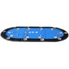 VisioGear Folding Poker Table Top for 10 Players, Tri-Fold Texas Holdem Blackjack Game Tabletop, Blue, 84"*42"*1" - 2 of 4