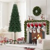Pre-Lit Pencil Christmas Tree, Artificial Slim Christmas Tree, Realistic Xmas Tree Holiday Party Decoration, for Room, Bedroom, Apartment - 2 of 4