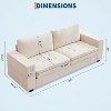 90" Oversized Cloud Couch, 114 Pounds Mid Century Chenille Sofa, No Assembly Required & Deep Seat,with USB Charging Ports & Side Pockets - 2 of 4