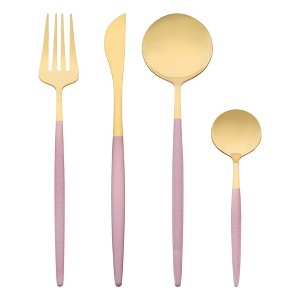REGALWOVEN Stainless Steel Durable Rust-Proof Corrosion Resistant Flatware Set 4 Pcs 1 Set - 1 of 4