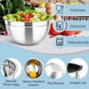Itopfox Stainless Steel Mixing Bowls with Lids & Grater Attachments, Set of 3 Nesting Salad Bowls for Mixing, Serving, Storing, Non-Toxic & Durable - 4 of 4