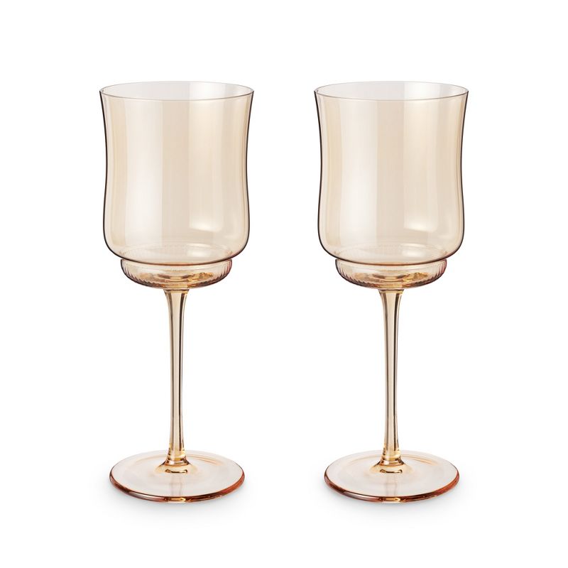 Twine Tulip Champagne Flutes, Gold Amber Tinted, 1 of 11