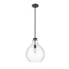 Bon Air 1-Light Pendant - Curvy Glass & Brushed Nickel, 100W, Dimmable, Damp Rated - 2 of 4