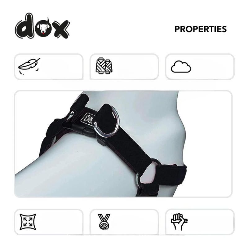 DDOXX Adjustable Nylon Step-in Dog Harness, Small, Black, 3 of 5