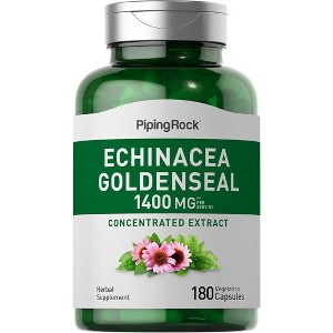 Piping Rock Echinacea & Goldenseal Root 1400mg | 180 Capsules - 1 of 4