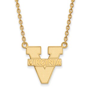Black Bow Jewelry 14k Yellow Gold Virginia Wahoos NCAA Necklace 18 Inch - 1 of 4