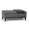 NicBex 42.3" Storage Bench Rectangle Ottoman with Storage Faux Leather Serving Tray Bench for Bedroom, Entryway - 4 of 4
