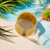 Anna-Kaci Palace Style Adjustable Chunky 18K Gold Open Ring Plated Hammered Dome Statement Jewelry - 3 of 4