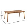 8-Person Acacia Wood Outdoor Dining Table, Rectangular Farmhouse Patio Dining Table for Garden, Backyard, Deck or Porch-Maison Boucle - 4 of 4