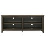 VYNXARI 58" Wide Dark Dusty Oak Finish TV Stand with Open Shelves and Cable Management,Storage Cabinets with doors and shelves - 3 of 4