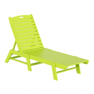 WestinTrends Poly Reclining Outdoor Patio Chaise Lounge Chair Adjustable