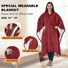 Catalonia Faux Shering Wearable Cape for Adult Women Men,Wrap Blanket Cape with Pocket, Warm, Soft, Cozy, Snuggly, Comfort Gift, No Sleeves - 3 of 4