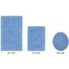 Edge Bath Rug 100% Premium Cotton Ultra-Soft Water Absorbent Tufted Solid Reversible 3 Piece Bathroom Rug Set for Machine Washable Bathmat - 2 of 4