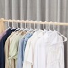 VECELO 25/50 pk Plastic Hanger Non Slip Clothes Hangers Space Saving Heavy Duty Notched Coat Hanger - 2 of 4