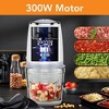 300W Mini Food Processor Electric Food Chopper 2 Speed with 2.5 Cup Glass Bowl - 4 of 4