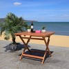 Kresler Rectangle Outdoor Folding Table - Natural - Safavieh - image 3 of 4