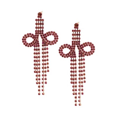 SOHI Women's Silver Bling Drop Earrings