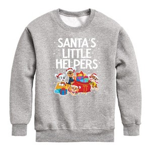 Boys' - Paw Patrol - Santas Little Helpers Graphic Long Sleeve Fleece Sweatshirt - 1 of 4