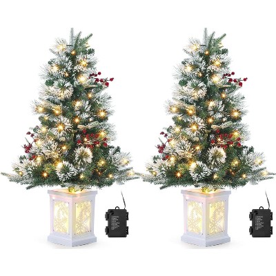 green - snowflake light box - 2pcs