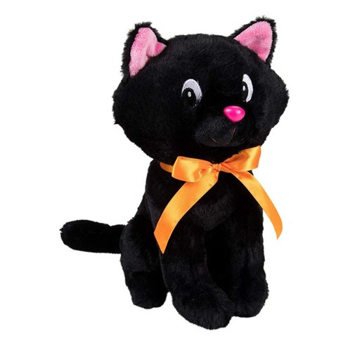 Details about   Plush Black Kitty Cat Kitten with Realistic Teal Blue Eyes by Ganz 