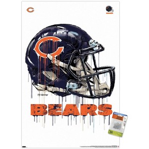 Trends International NFL Chicago Bears - Drip Helmet 20 Unframed Wall Poster Prints - 1 of 4